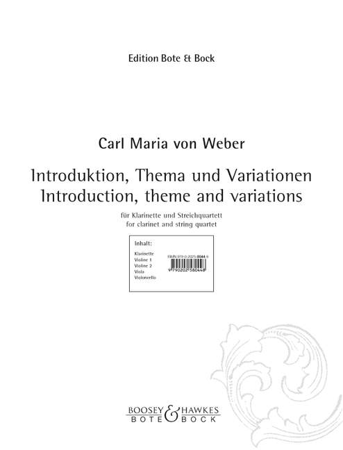 Introduktion, Thema und Variationen (Clarinet and String Quartet)