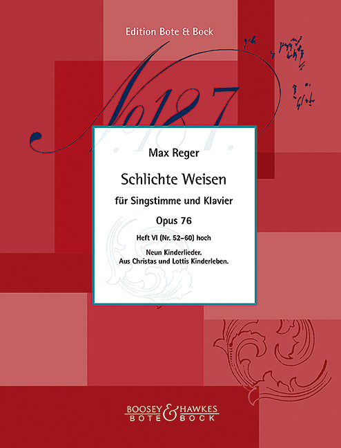 Schlichte Weisen op. 76, Book 6 (Nr. 52-60) (High voice and Piano)