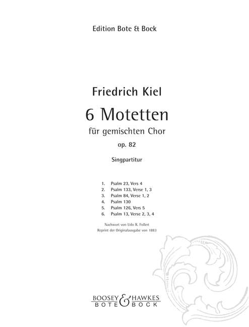 Sechs Motetten op. 82