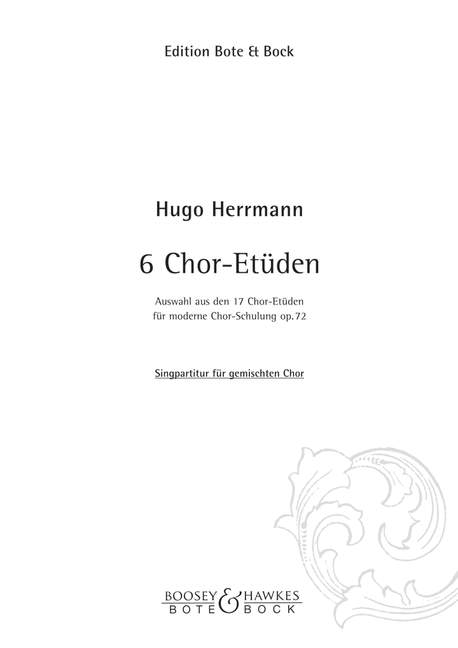 Sechs Chor-Etüden op. 72