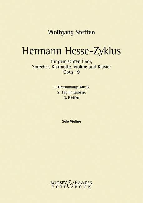 Hermann Hesse-Zyklus op. 19 (violin, clarinet part)