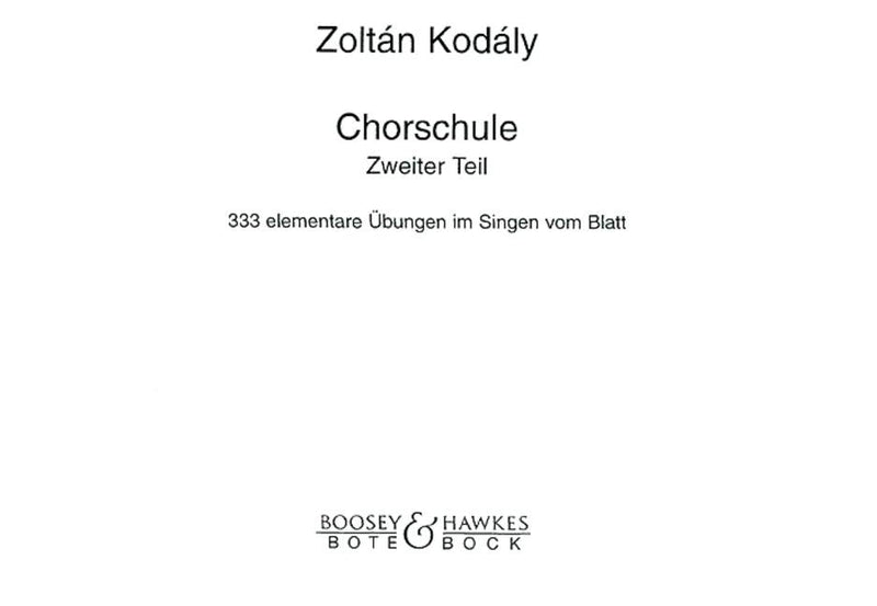 Chorschule, Vol. 2