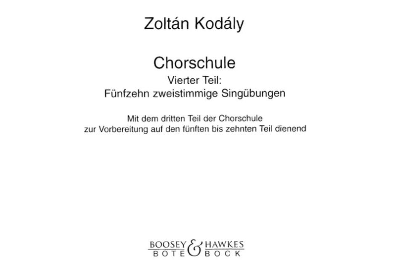 Chorschule, Vol. 4