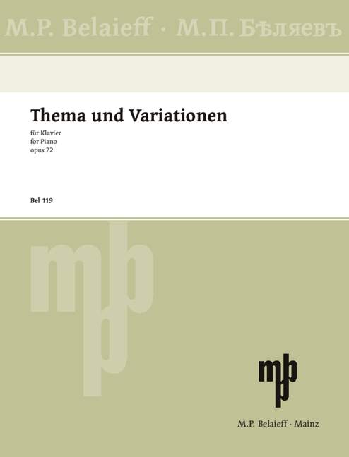 Thema und Variationen fis-Moll op. 72