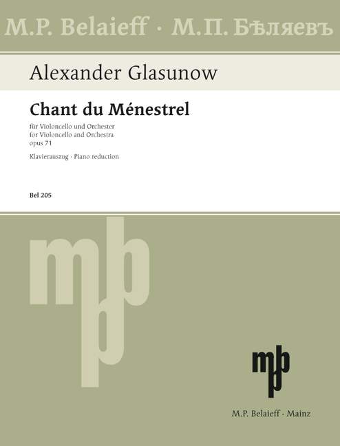 Chant du Ménestrel op. 71 (cello and orchestra)