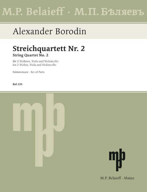 String Quartet No 2 D major (set of parts)