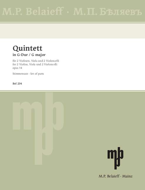Quintett G-Dur op. 14 (set of parts)