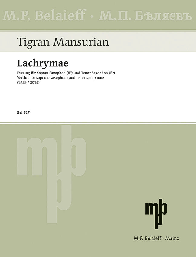 Lachrymae (2 saxophones (S/T))