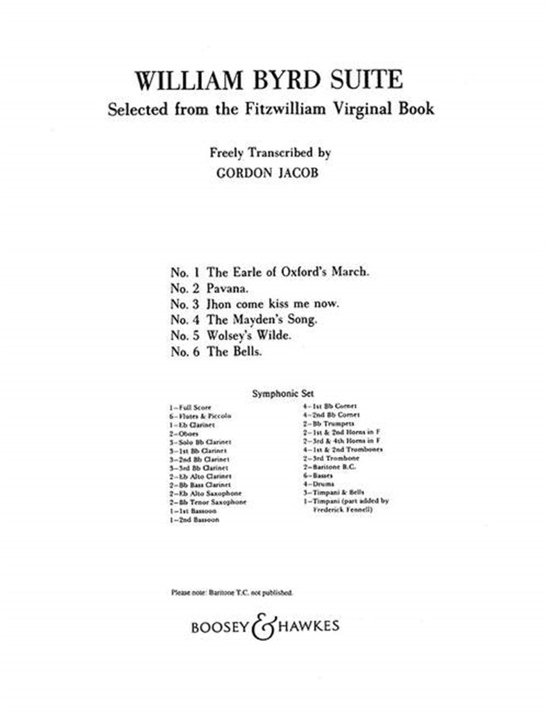 William Byrd Suite (Score Only)