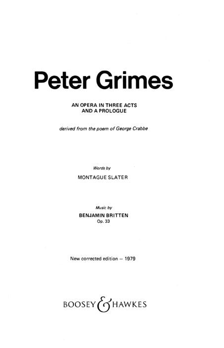 Peter Grimes op. 33