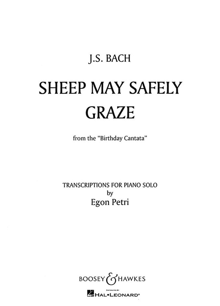 Sheep May Safely Graze (Piano)