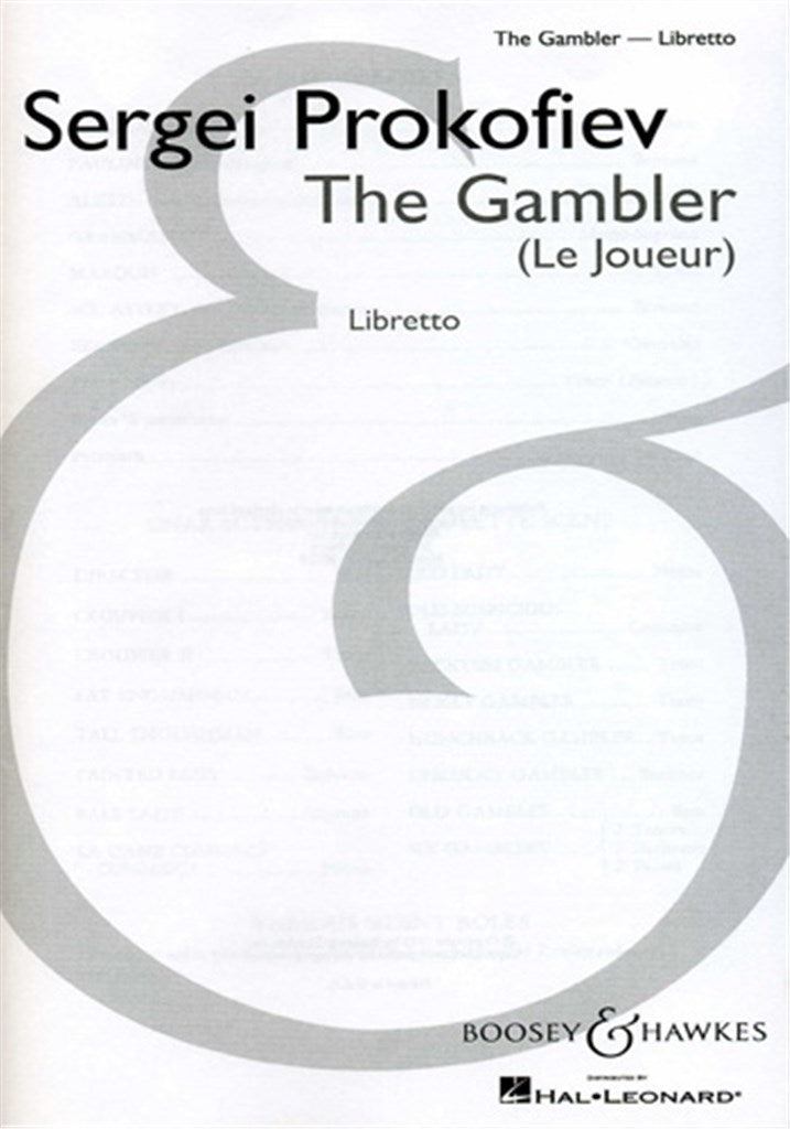 The Gambler op. 24 (Libretto)