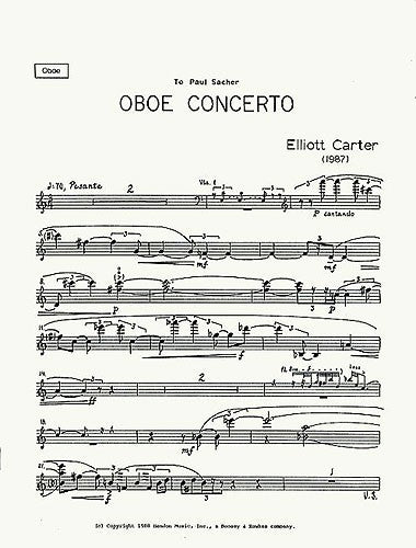 Oboe Concerto (Oboe part)