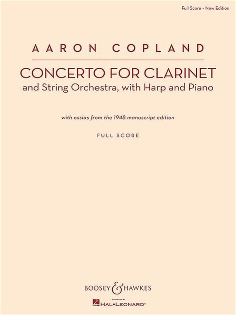 Concerto for Clarinet (score)