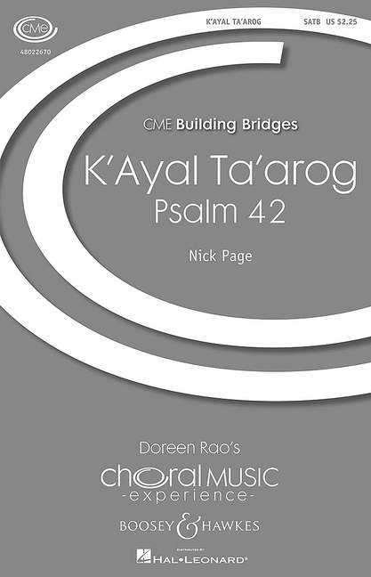 K'Ayal Ta'arog (Mixed choir (SATB) with solo, piano and percussion)