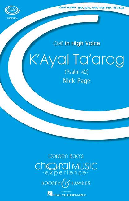 K'Ayal Ta'arog (choir (SSAA), piano and percussion)