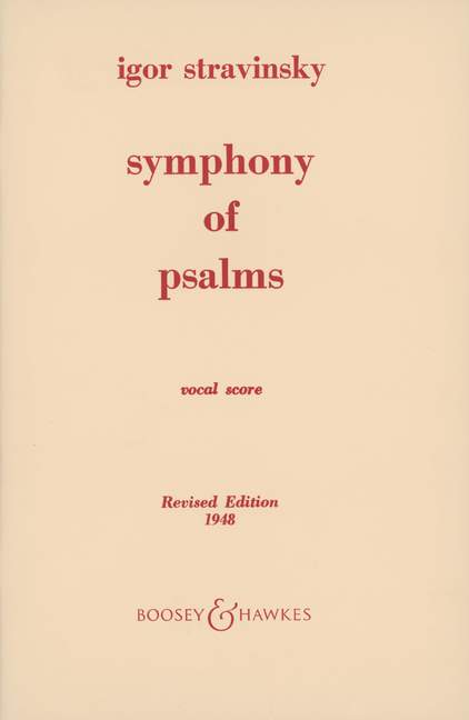 Symphony of Psalms (Vocal Score)