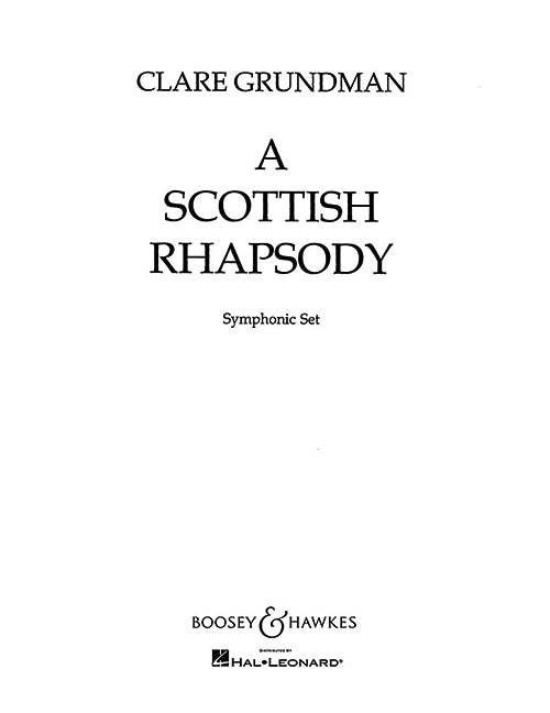 A Scottish Rhapsody (score and parts)