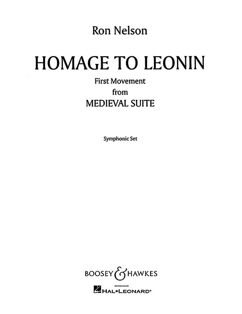 Medieval Suite, No.2: Homage to Leonin