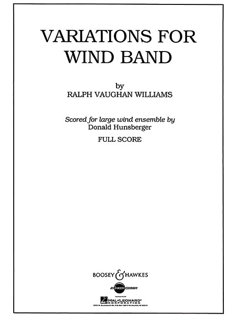 Variations for Wind Band (score)