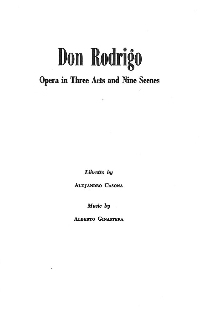 Don Rodrigo op. 31 (text/libretto)