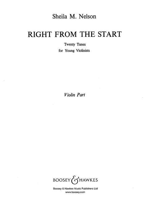 Right from the Start (violin part)