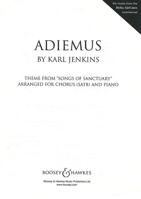 Adiemus (mixed choir (SATB) and piano)