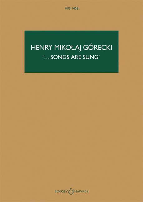 ... songs are sung op. 67 (study score)