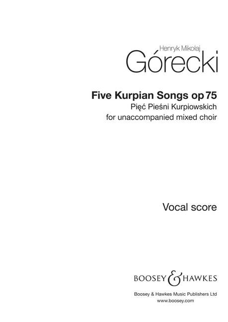 Five Kurpian Songs op. 75
