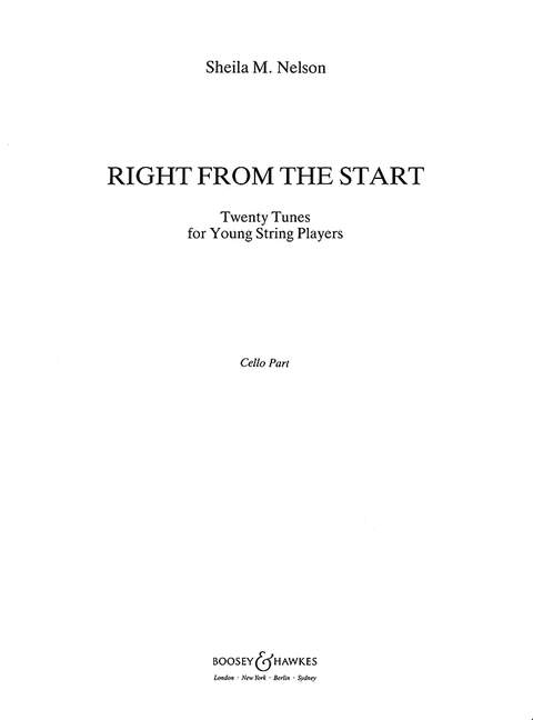 Right from the Start (cello part)
