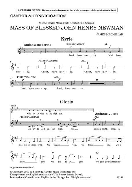 Mass of Blessed John Henry Newman (10冊セット）