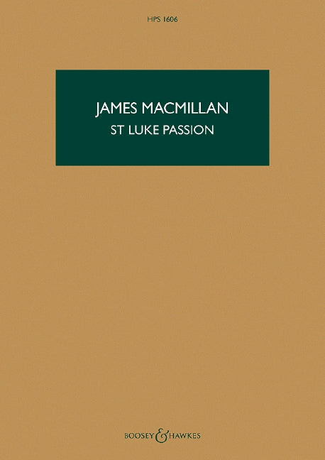 St Luke Passion study score)
