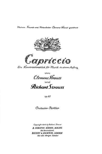 Capriccio op. 85 (study score)