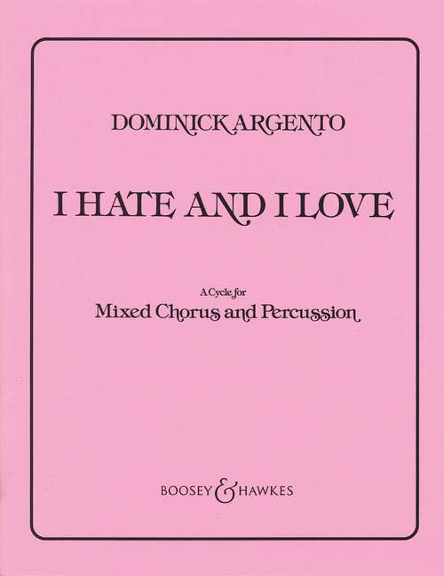 I Hate and I Love (Choral Score)