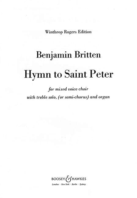 Hymn to Saint Peter op. 56a