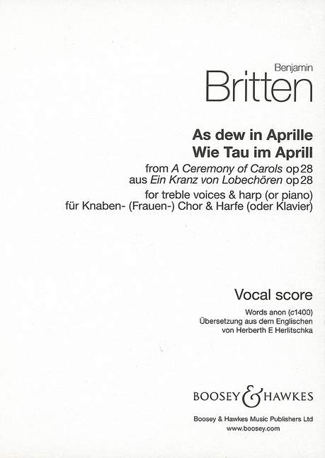 As Dew in Aprille from A Ceremony of Carols op. 28 (SSS)