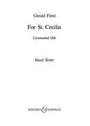 For St Cecilia op. 30 (vocal/piano score)