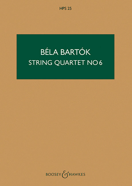 String Quartet No. 6 (study score)