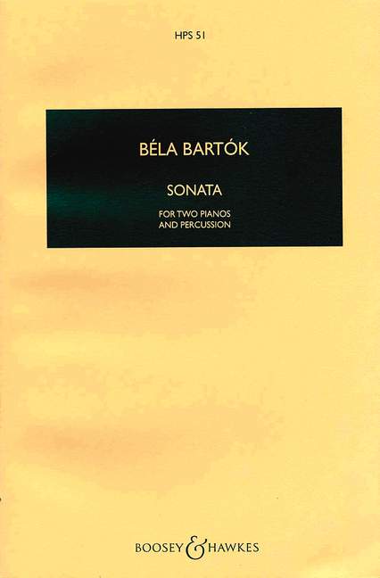 Sonata for 2 Pianos and Percussions (study score)