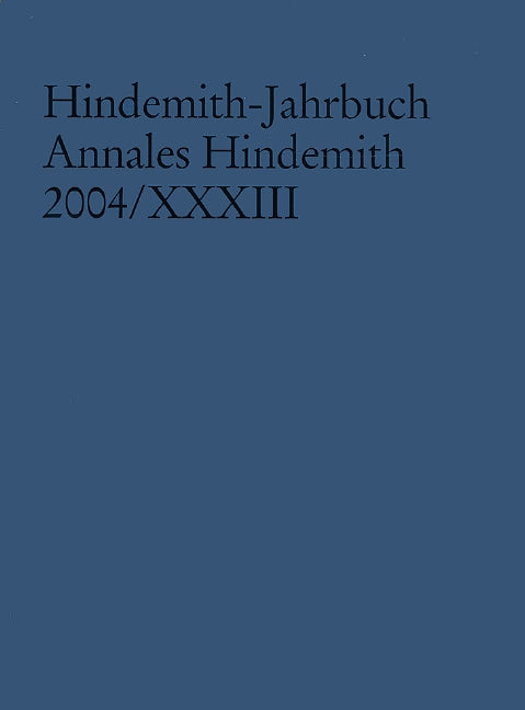 Hindemith-Jahrbuch, Vol. 33