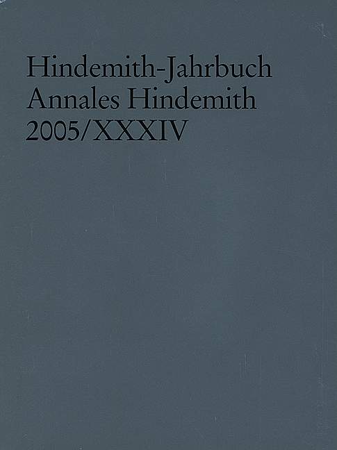 Hindemith-Jahrbuch, Vol. 34