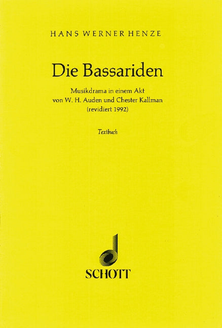 Die Bassariden (text/libretto, ドイツ語)