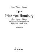 Der Prinz von Homburg (text/libretto)