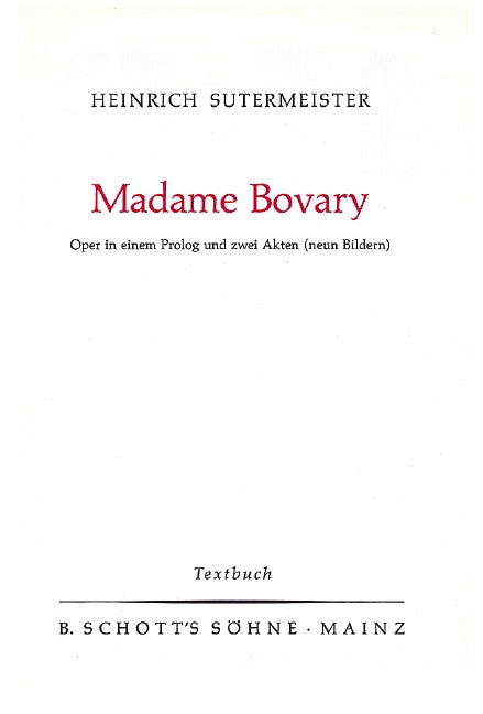 Madame Bovary（リブレット）