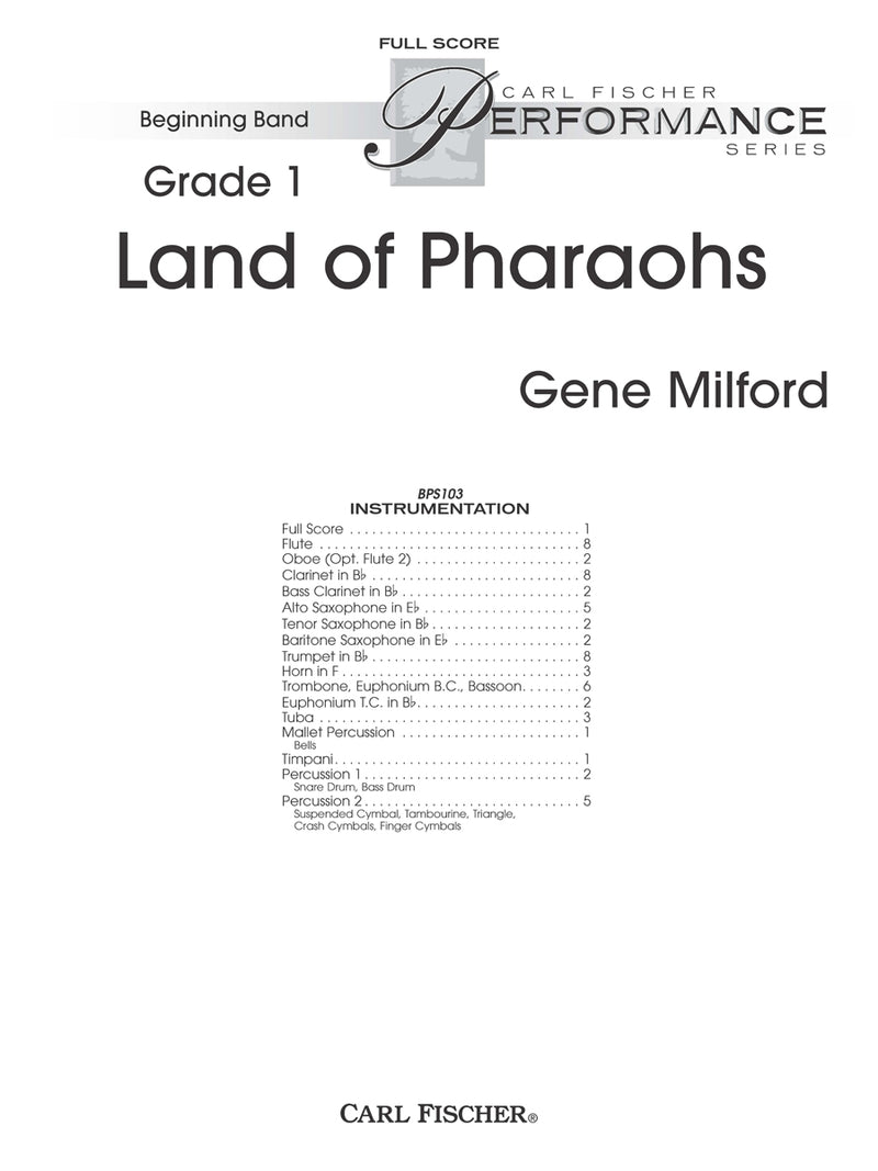 Land of Pharaohs (Study Score)