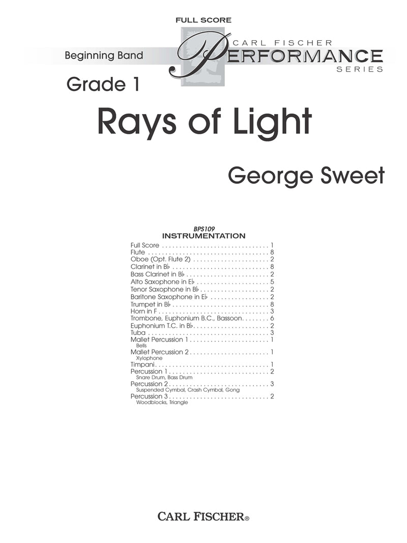 Rays of Light (Study Score)