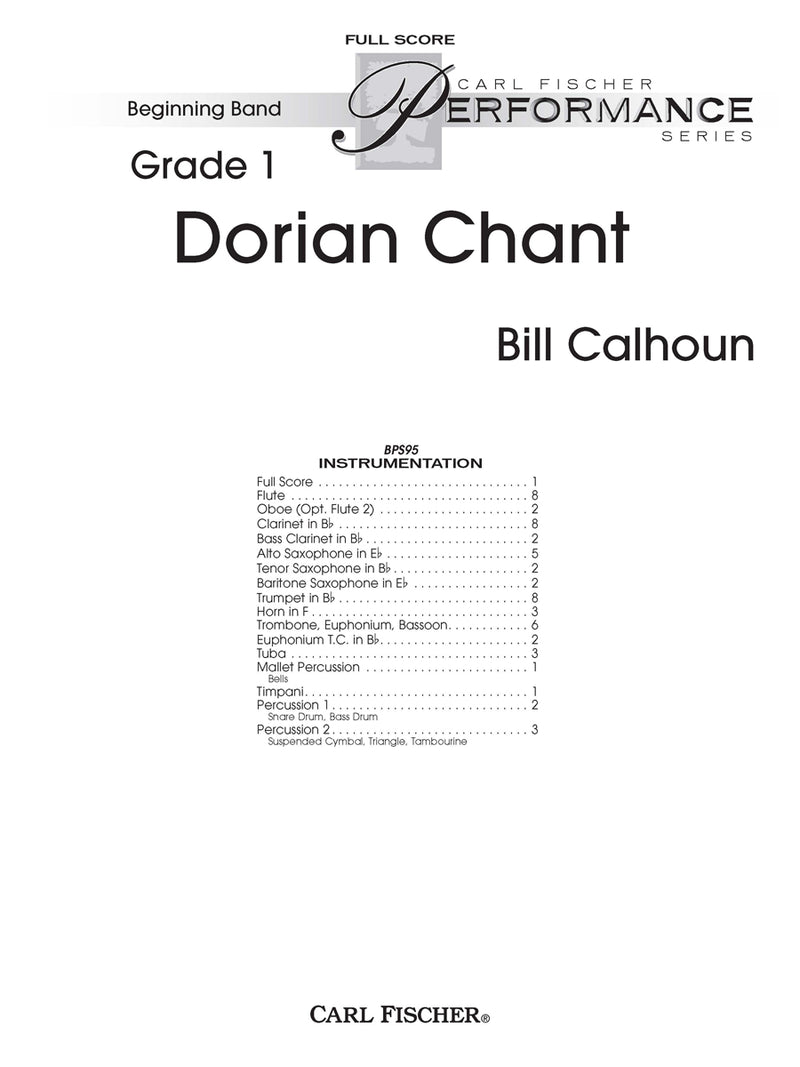 Dorian Chant (Study Score)