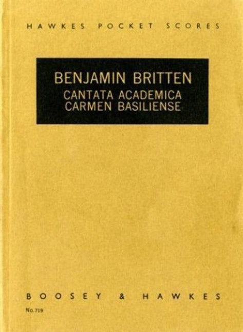 Cantata Academica op. 62 (study score)