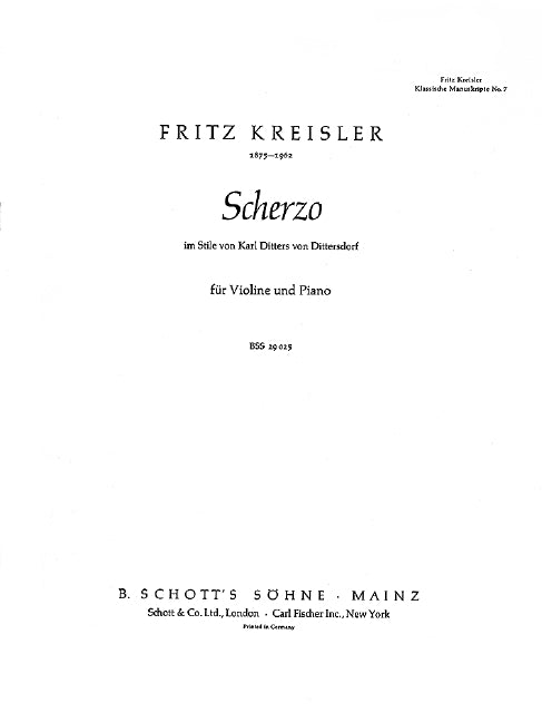 Scherzo im Stile von Karl Ditters v. Dittersdorf