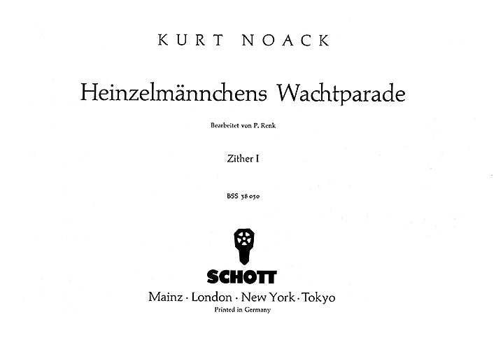Heinzelmännchens Wachtparade op. 5, arr. 2 Zithers (zither I part)